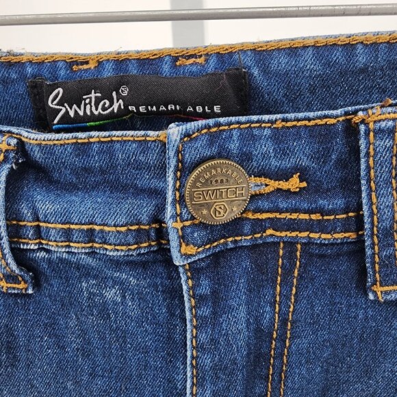 Switch Remarkable Girl Size 16 Blue Jeans Colorful Graffiti Art Denim NWOT - Picture 6 of 12